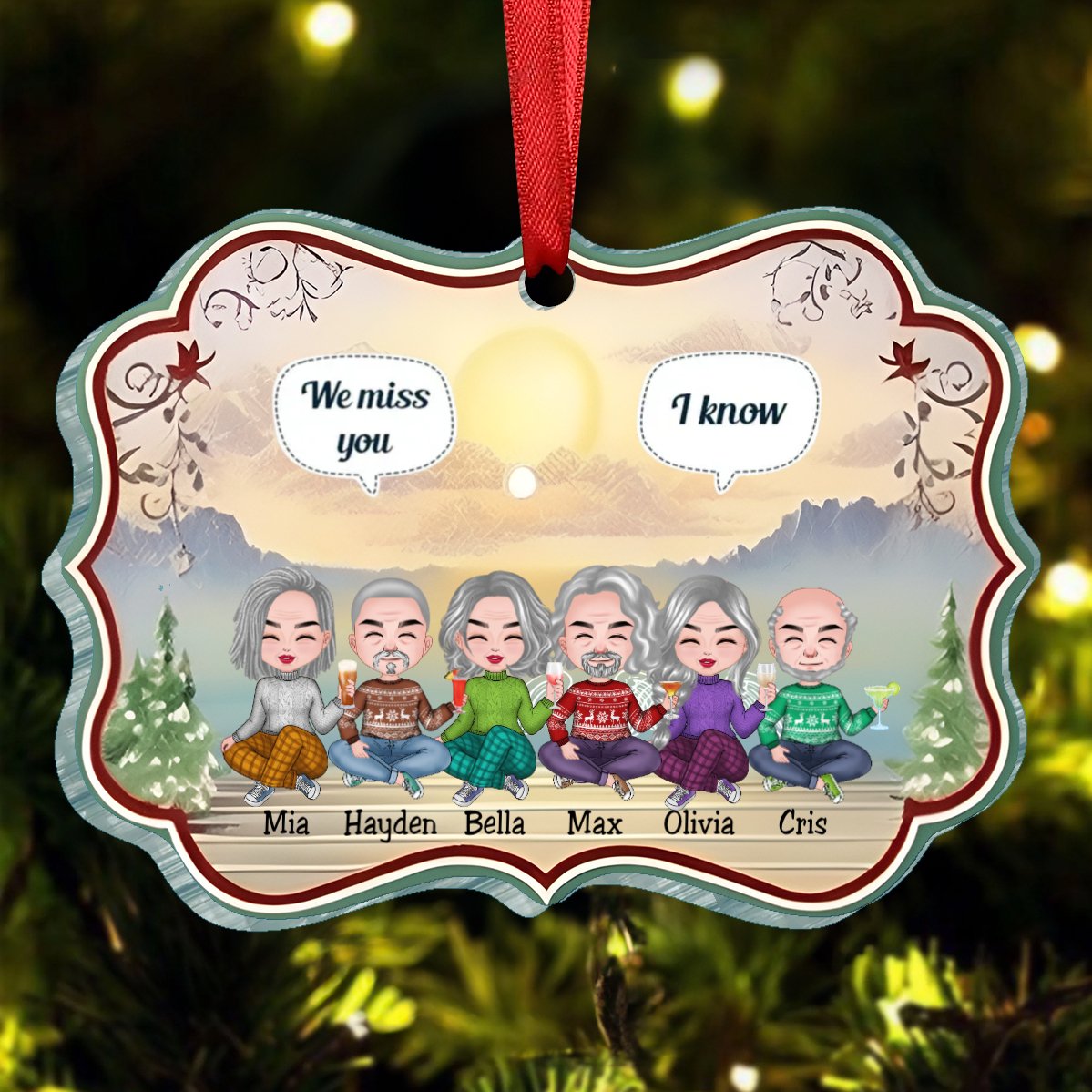 Family - We Miss You A Letter From Heaven To You - Personalized Ornament (TT) - Makezbright Gifts