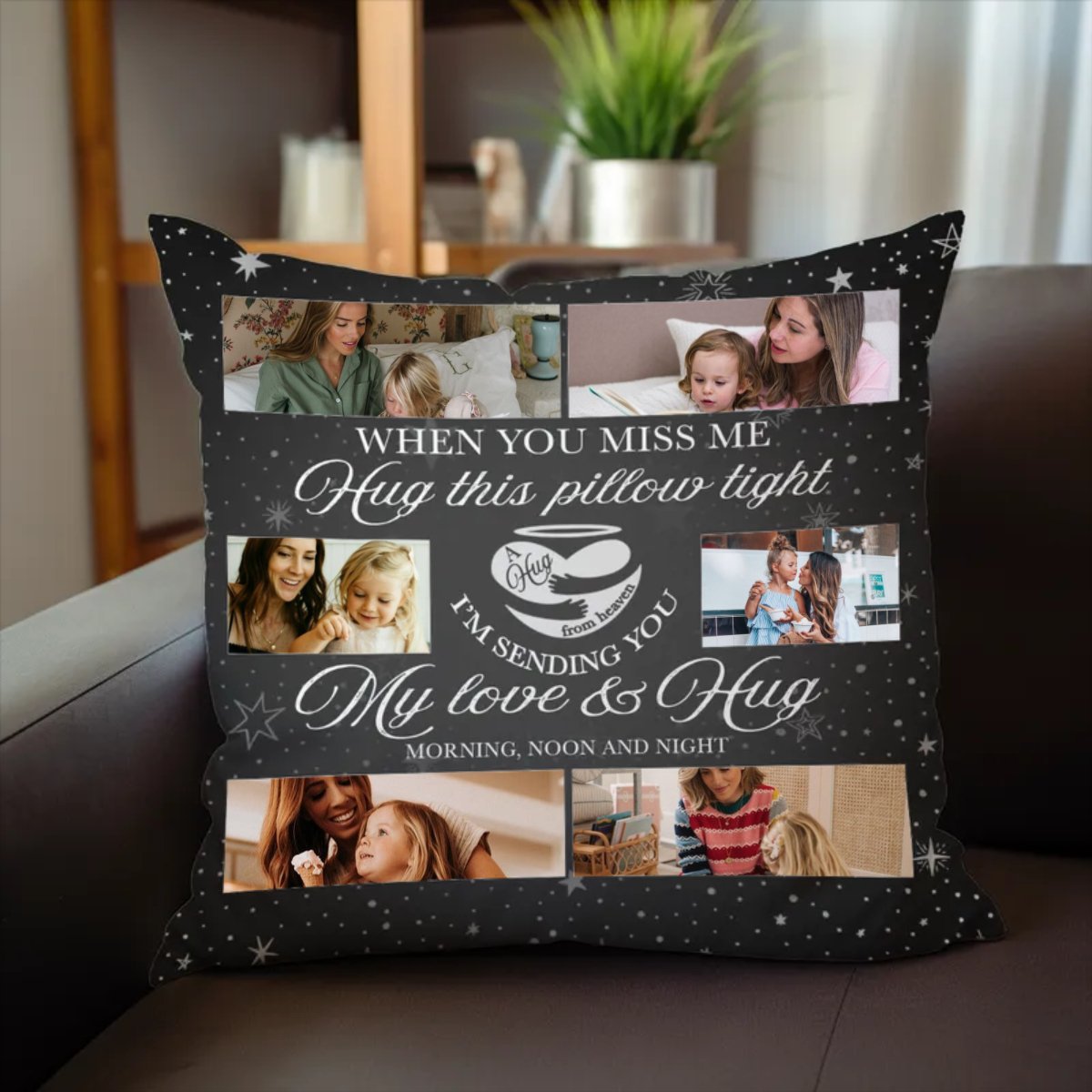 Family - When You Miss Me Hug This Pillow - Personalized Pillow (HJ) - Makezbright Gifts