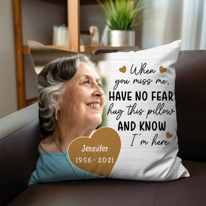 Family - When You Miss Me - Personalized Pillow - Makezbright Gifts