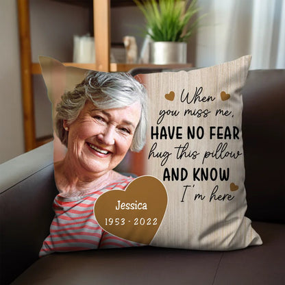 Family - When You Miss Me - Personalized Pillow - Makezbright Gifts