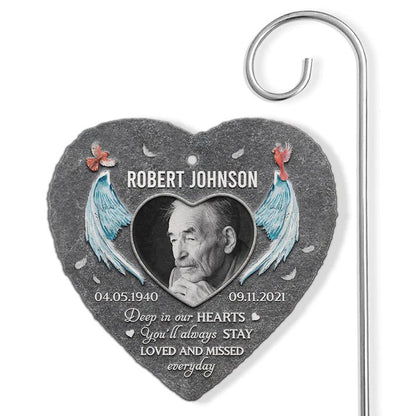 Family - You Will Always Be Loved - Personalized Memorial Garden Slate & Hook - Makezbright Gifts