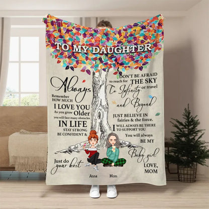 Family - You Will Always Be My Baby Girl - Personalized Blanket - Makezbright Gifts