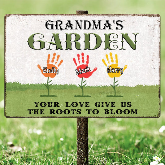 Family - Your Love Gives Us The Roots To Bloom - Personalized Metal Sign - Makezbright Gifts