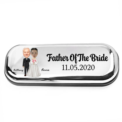 Father - Custom Photo Father Of The Bride - Personalized Chrome Glasses Case Box (TB) - Makezbright Gifts