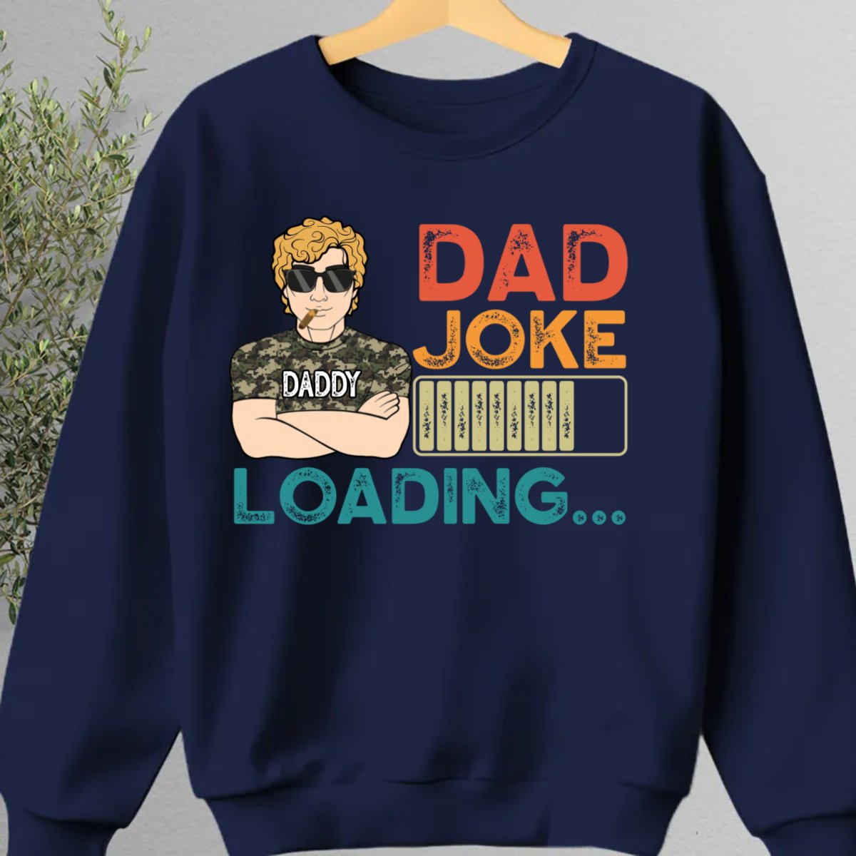 Father - Dad Joke Loading - Personalized Unisex T - shirt, Hoodie, Sweatshirt - Makezbright Gifts