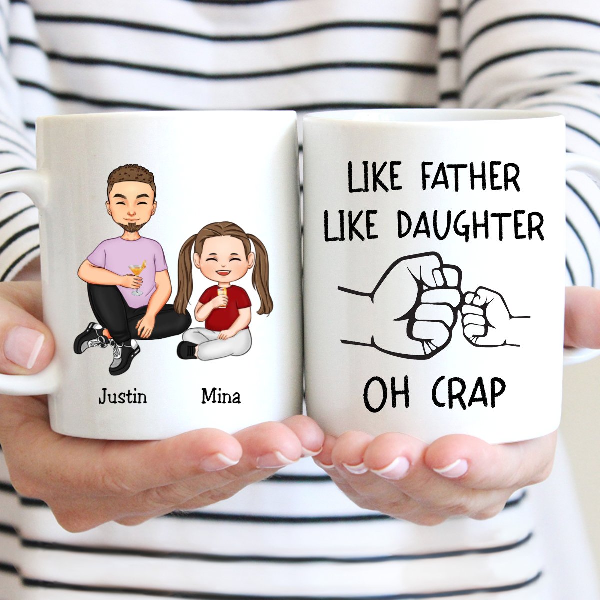 Father - Like Father Like Daughter - Personalized Mug (LH) - Makezbright Gifts