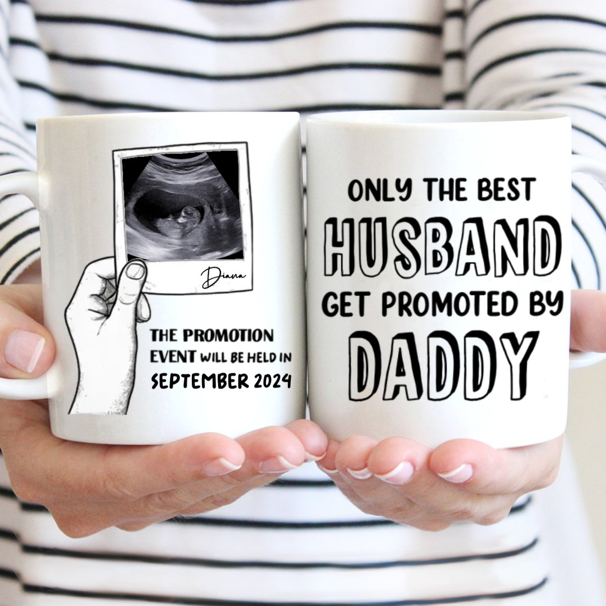 Father - Only The Best Husband Get Promoted By Daddy - Personalized Mug (QH) - Makezbright Gifts