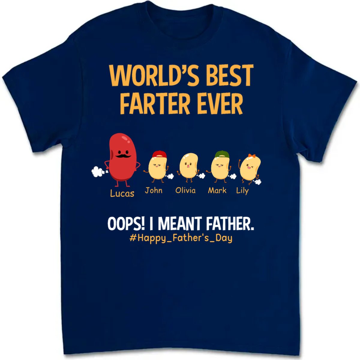 Father - World's Best Farter Ever - Personalized Unisex T-shirt