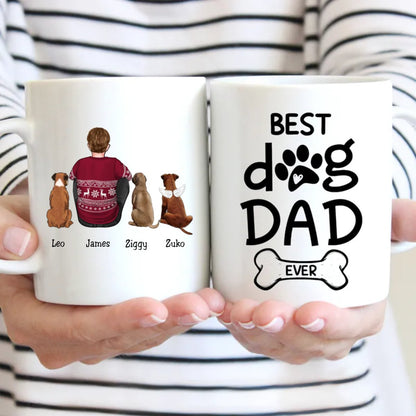 Father's Day - Best Dog Dad Ever - Personalized Mug - Makezbright Gifts