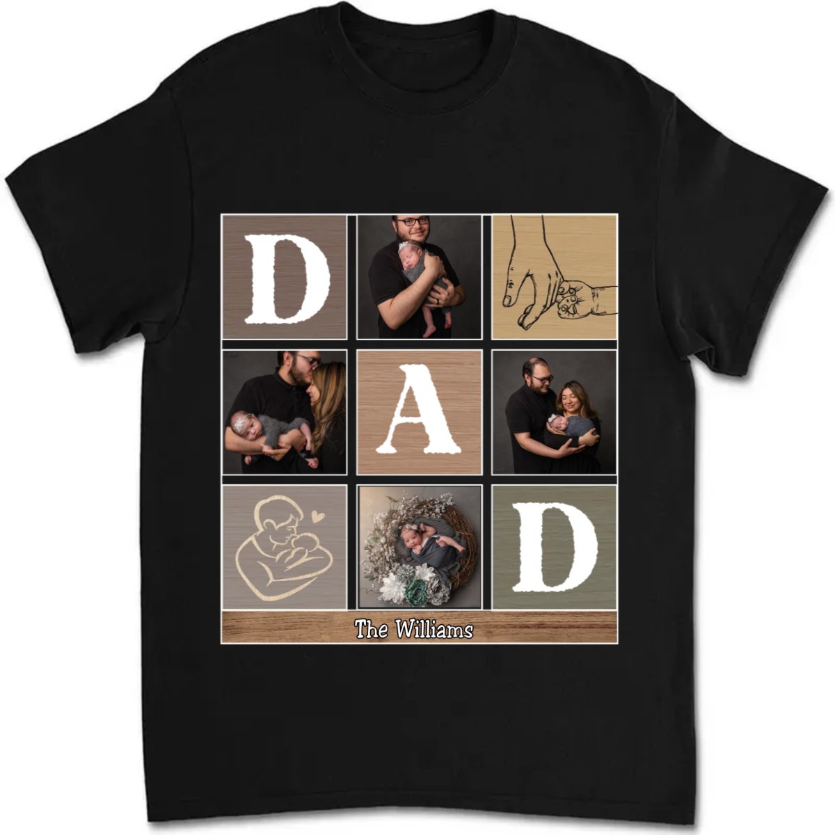 Father's Day - Custom Photo Hold This And Consider It A Big Hug - Personalized T - Shirt - Makezbright Gifts