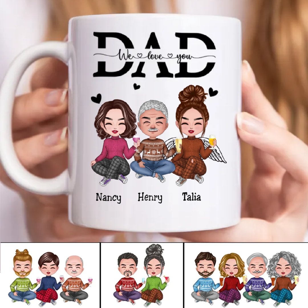 Father's Day - Dad We Love You - Personalized Mug (LH) - Makezbright Gifts