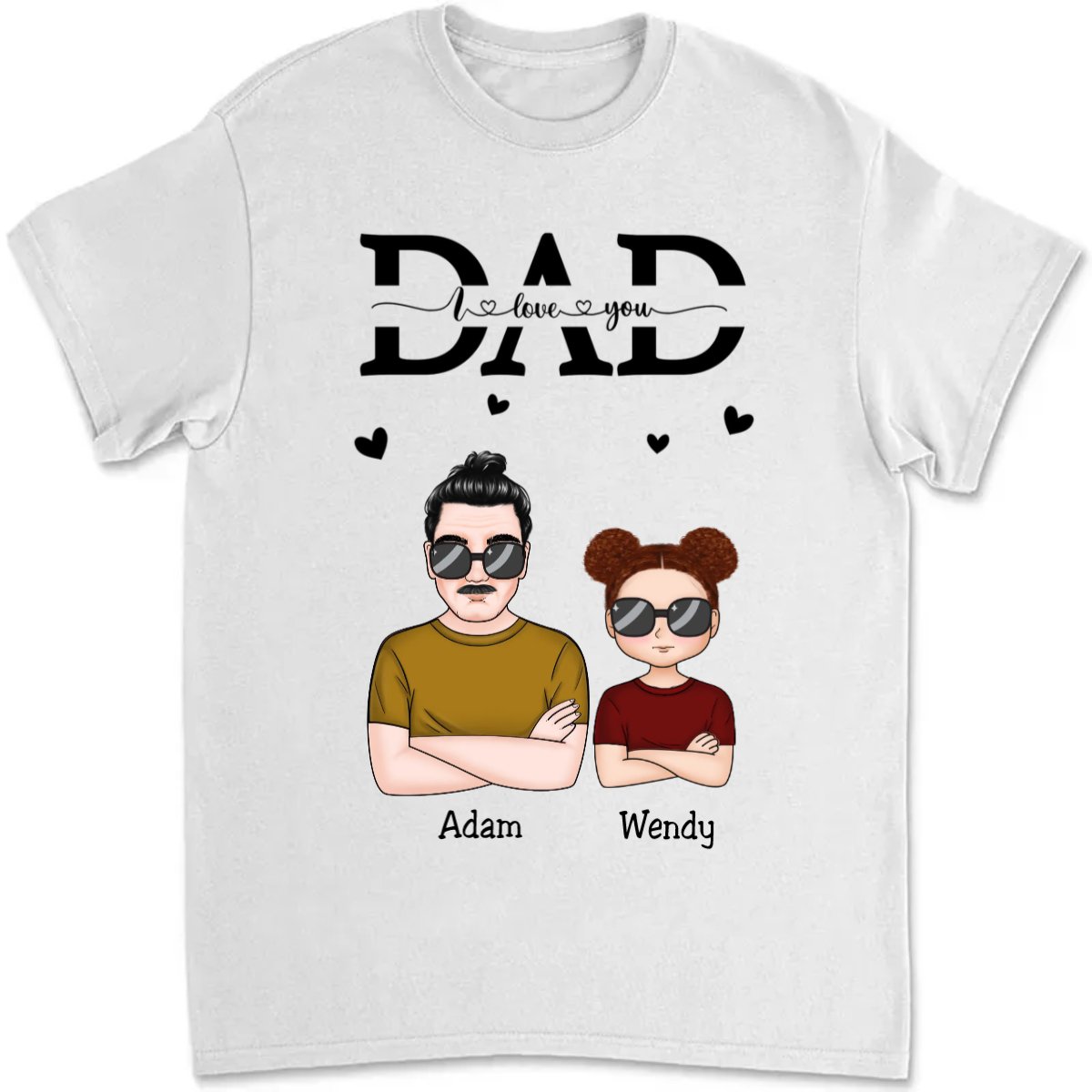 Father's Day - Dad We Love You - Personalized T - Shirt (TB) - Makezbright Gifts