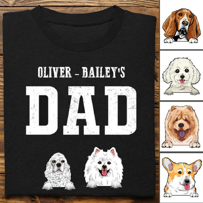 Father's Day - Dog Dad - Personalized T - shirt - Makezbright Gifts