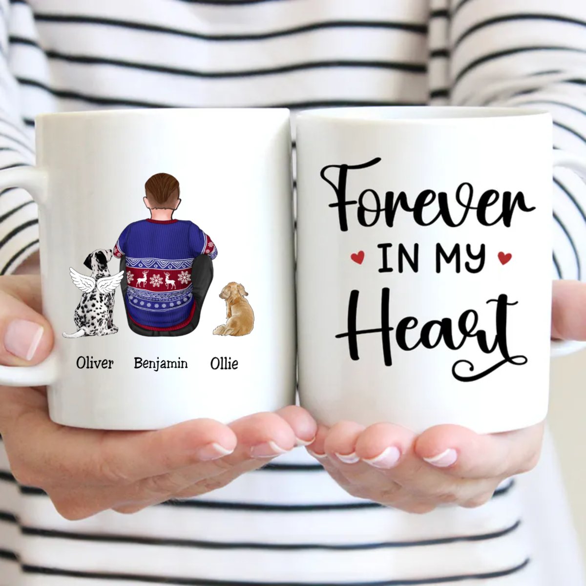 Father's Day - Forever In My Heart - Personalized Mug - Makezbright Gifts