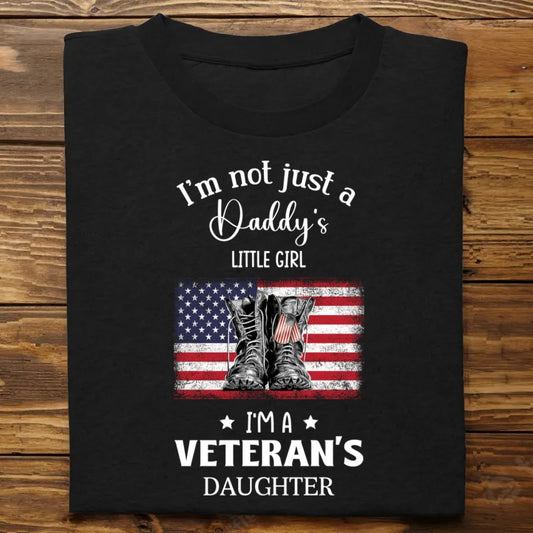 Father's Day - I'm A Veteran's Daughter - Personalized T - Shirt - Makezbright Gifts