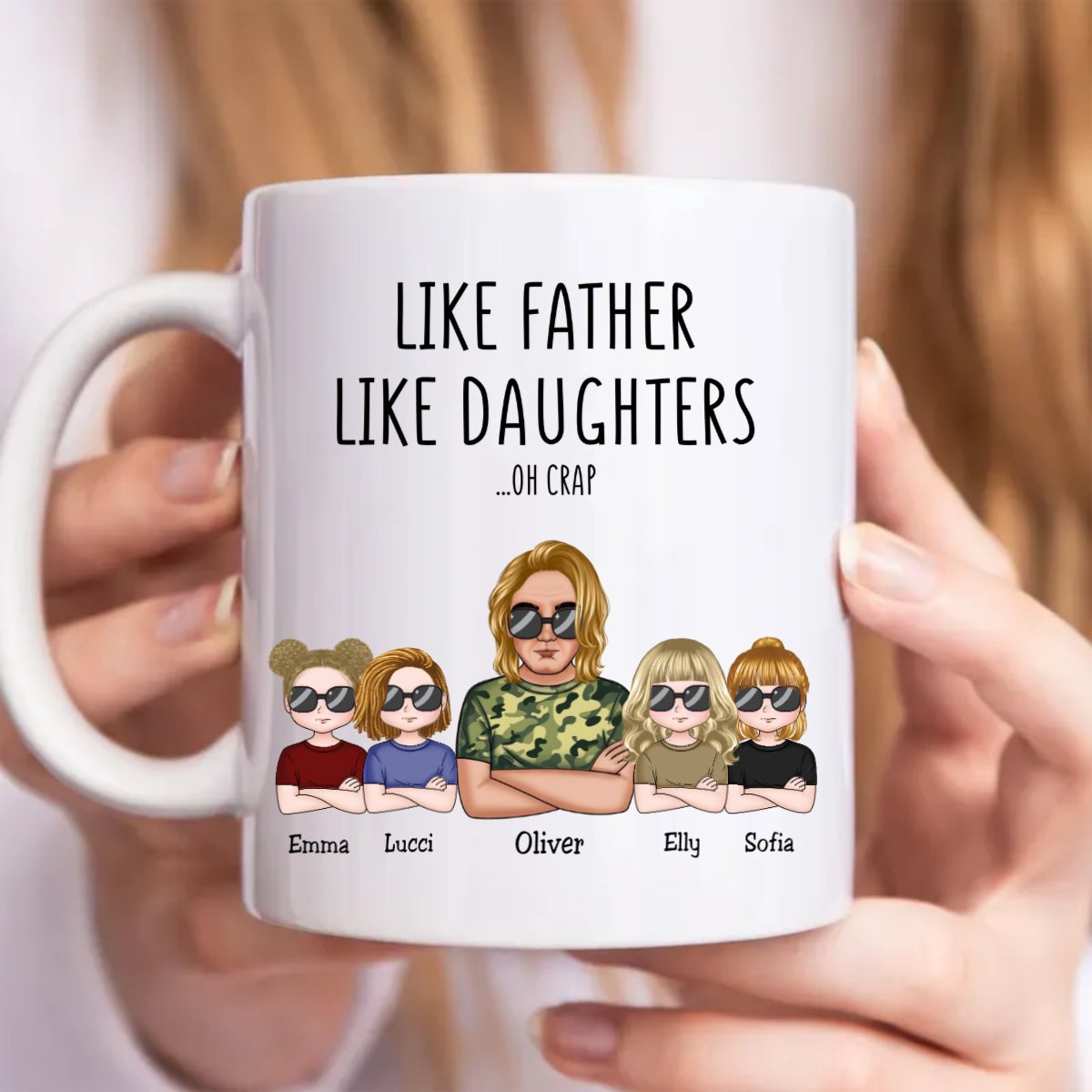 Father's Day - Like Father Like Daughter - Personalized Mug - Makezbright Gifts