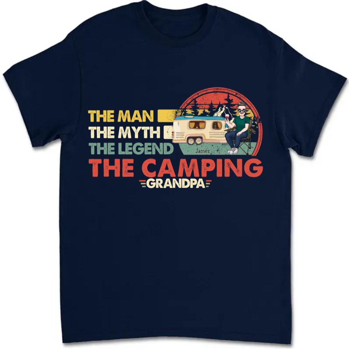 Father's Day - The Legend Camping Dad For Camping Lover - Personalized T - Shirt (TT) - Makezbright Gifts