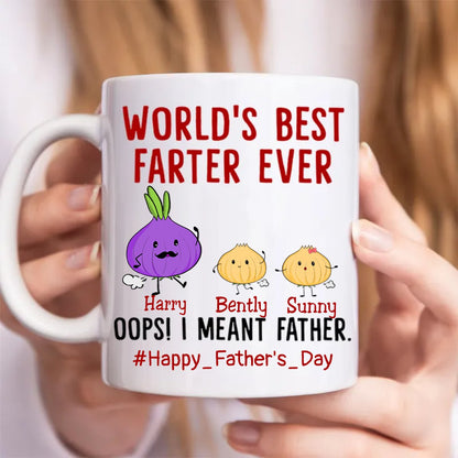 Father's Day - World's Best Farter Ever I Mean Father Funny - Personalized Mug (TB) - Makezbright Gifts