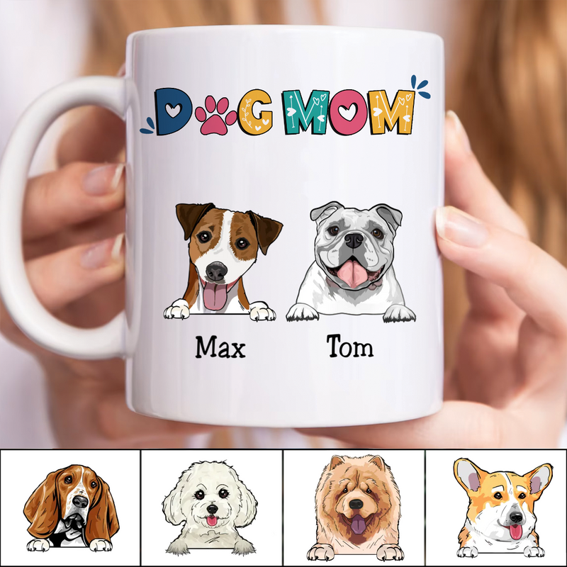 Dog Lovers - Dog Mom - Personalized Mug (II)