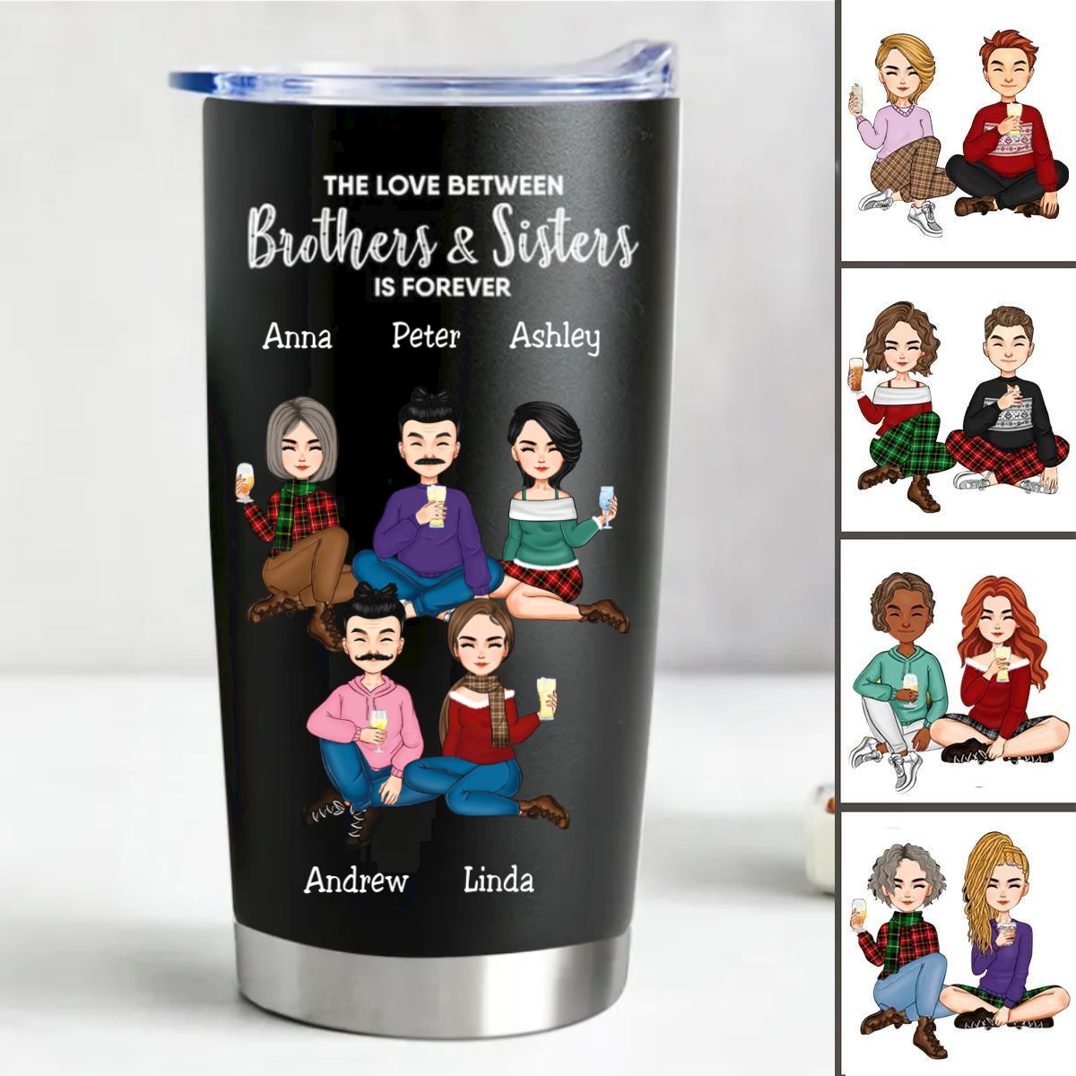 Forever Bond 20oz Personalized Insulated Tumbler - Makezbright Gifts