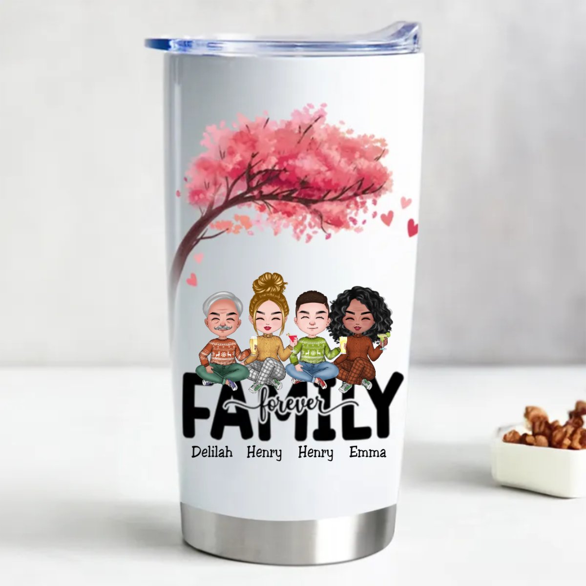 Forever Family 20oz - Custom Insulated Tumbler - Makezbright Gifts