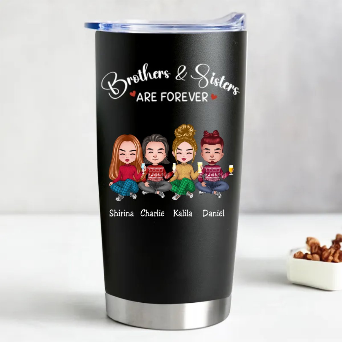 Forever Together 20oz Personalized Stainless Steel Tumbler - Makezbright Gifts