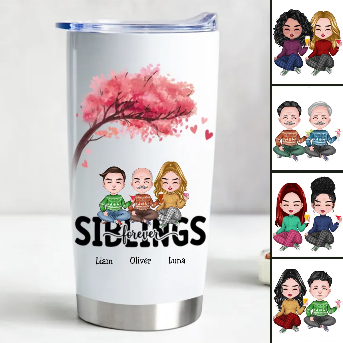 Forever Together Personalized 20oz Insulated Tumbler - Makezbright Gifts