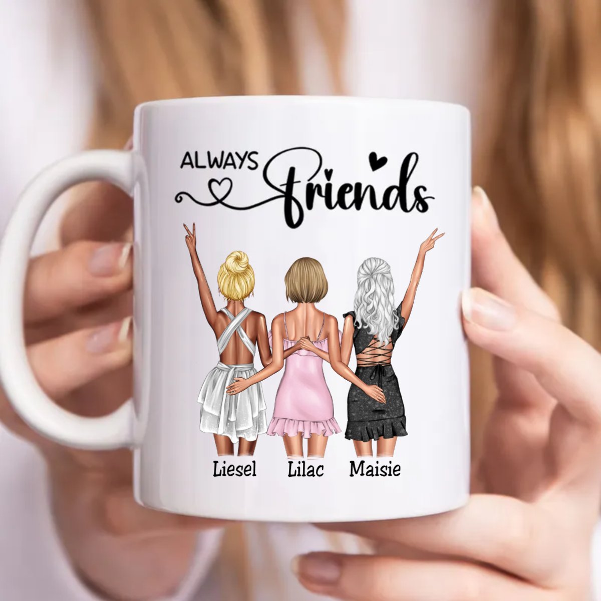 Friends - Always Friends - Personalized Mug - Makezbright Gifts