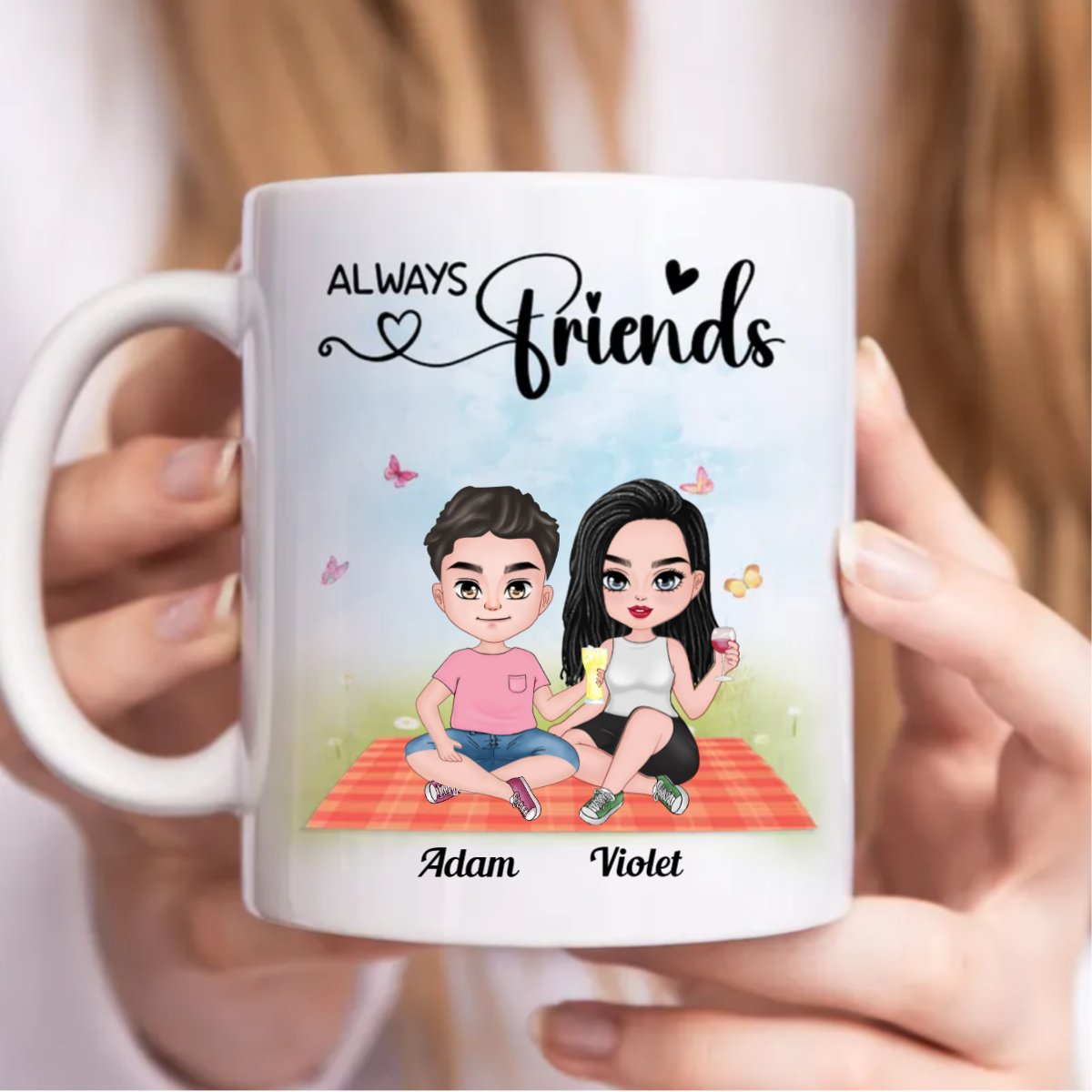 Friends - Always Friends - Personalized Mug (BB) - Makezbright Gifts