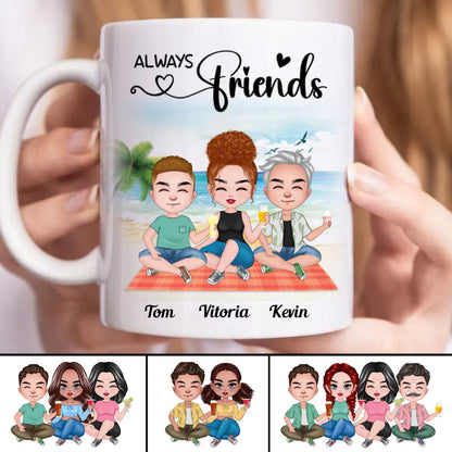 Friends - Always Friends - Personalized Mug (BB) - Makezbright Gifts