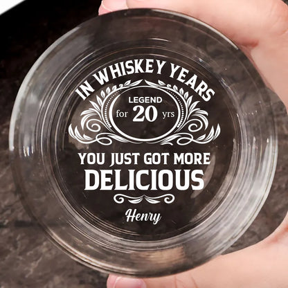 Friends - Birthday You Just Got More Delicious - Personalized Engraved Whiskey Glass - Makezbright Gifts