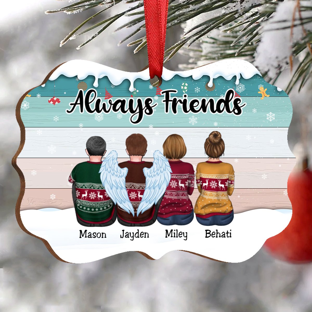 Friends - Friends Forever - Personalized Acrylic Ornament - Makezbright Gifts