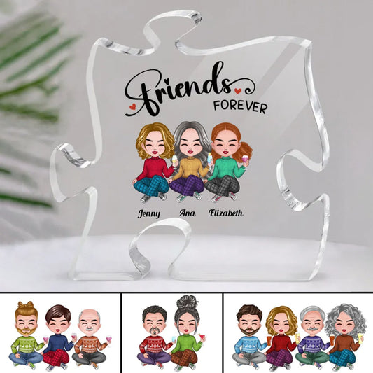 Friends - Friends Forever - Personalized Acrylic Plaque - Makezbright Gifts