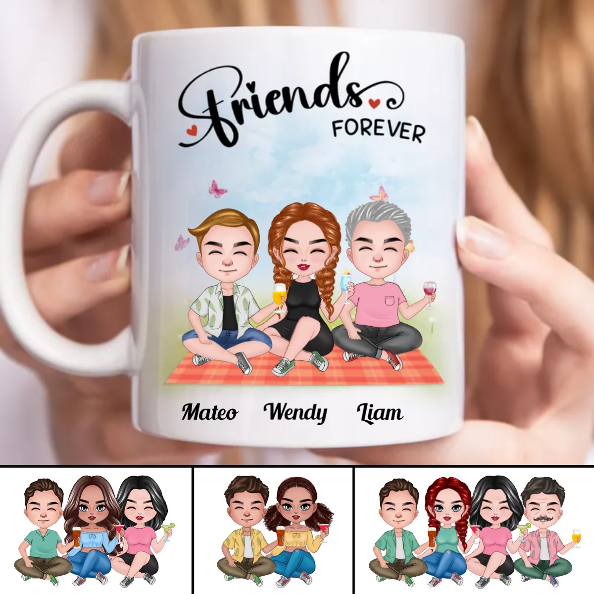 Friends - Friends Forever - Personalized Mug (BB) - Makezbright Gifts