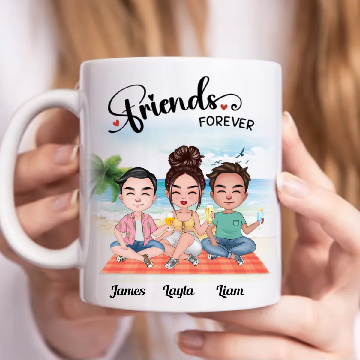 Friends - Friends Forever - Personalized Mug (BB) - Makezbright Gifts