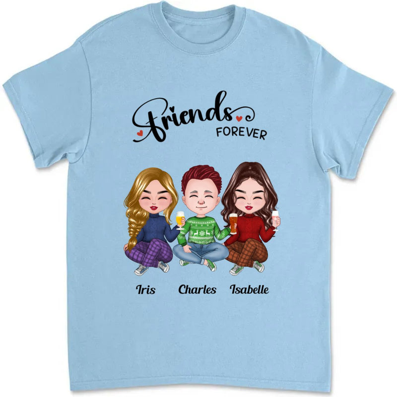 Friends - Friends Forever - Personalized T - Shirt - Makezbright Gifts