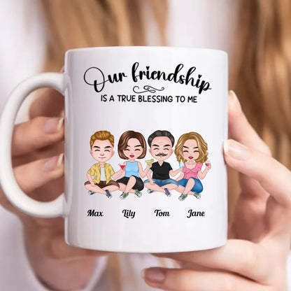 Friends - Our Friendship Is A True Blessing To Me - Personalized Mug (LL) - Makezbright Gifts