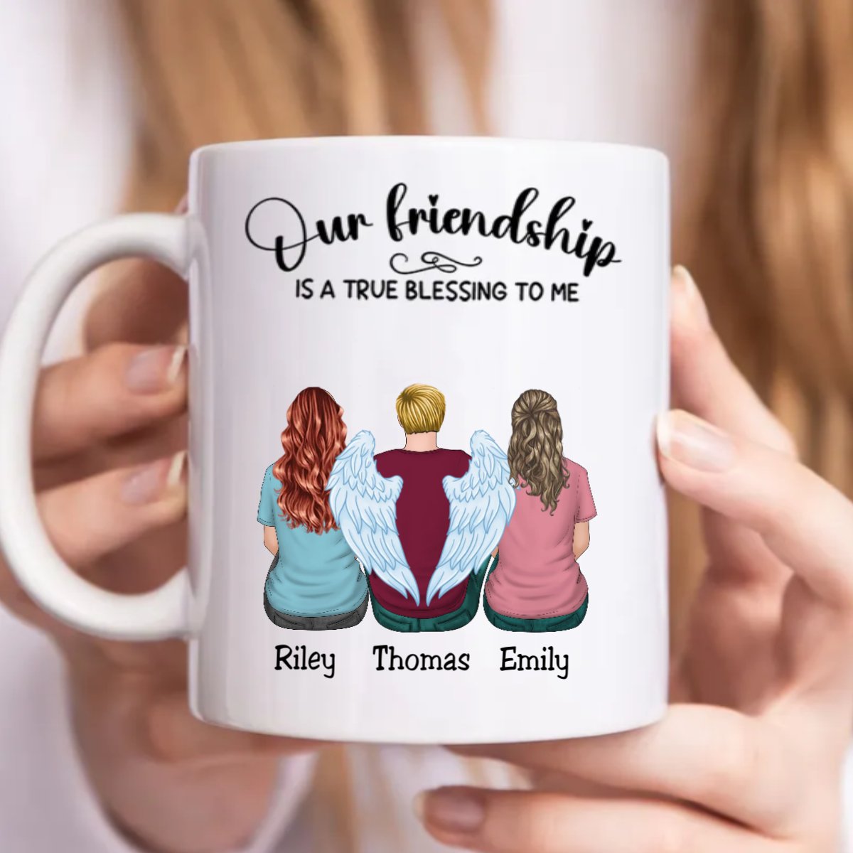 Friends - Our Friendship Is A True Blessing To Me - Personalized Mug (SA) - Makezbright Gifts