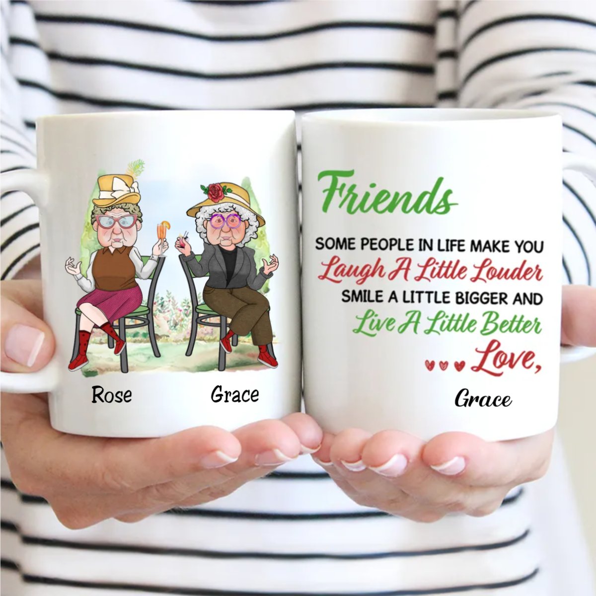 Friends - Smile A Little Bigger - Personalized Mug - Makezbright Gifts