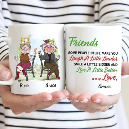 Friends - Smile A Little Bigger - Personalized Mug - Makezbright Gifts