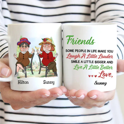 Friends - Smile A Little Bigger - Personalized Mug - Makezbright Gifts