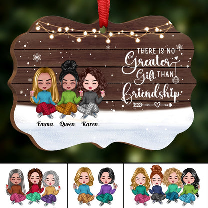 Friends - There Is No Greater Gift Than Friendship - Personalized Acrylic Ornament (SA) - Makezbright Gifts