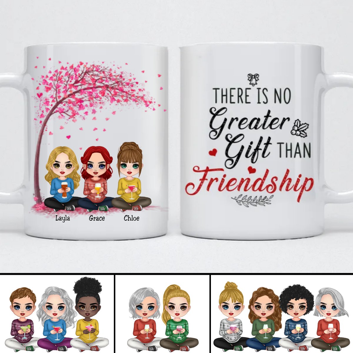 Friends - There Is No Greater Gift Than Friendship - Personalized Mug - Makezbright Gifts