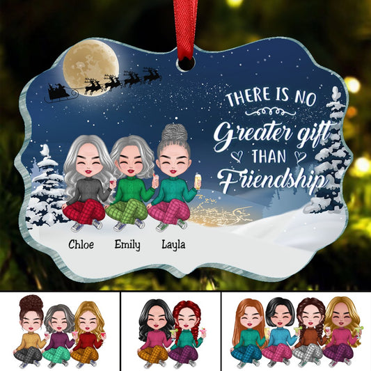 Friends - There Is No Greater Gift Than Friendship - Personalized Ornament (TT) - Makezbright Gifts