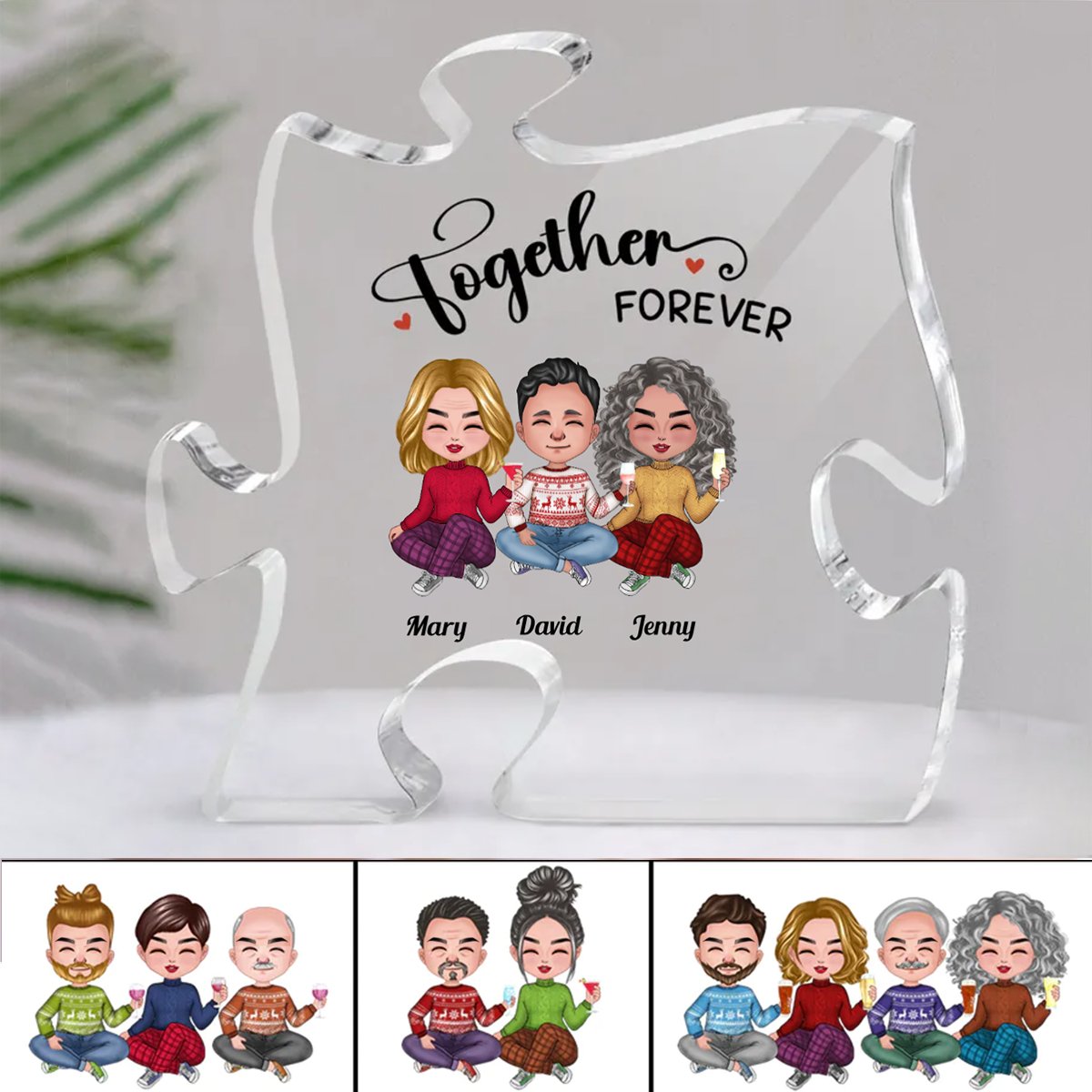 Friends - Together Forever - Personalized Acrylic Plaque - Makezbright Gifts