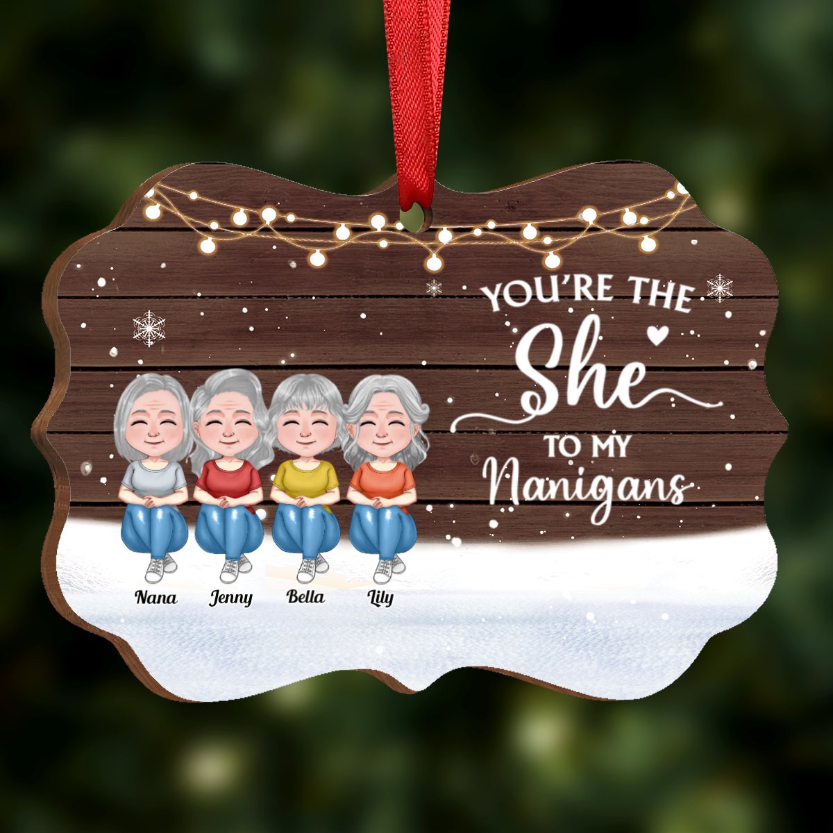 Friends - You're The She To My Nanigans - Personalized Acrylic Ornament (Ver 2) - Makezbright Gifts