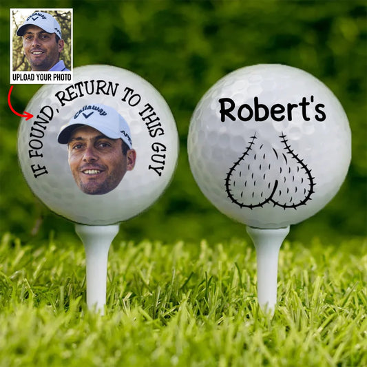 Golf Lovers - If Found, Return To This Guy Funny Golfer - Personalized Golf Ball - Makezbright Gifts