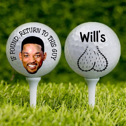 Golf Lovers - If Found, Return To This Guy Funny Golfer - Personalized Golf Ball - Makezbright Gifts