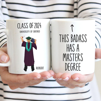 Graduation - This Babass Has A Masters Degree - Personalized Mug (QH) - Makezbright Gifts