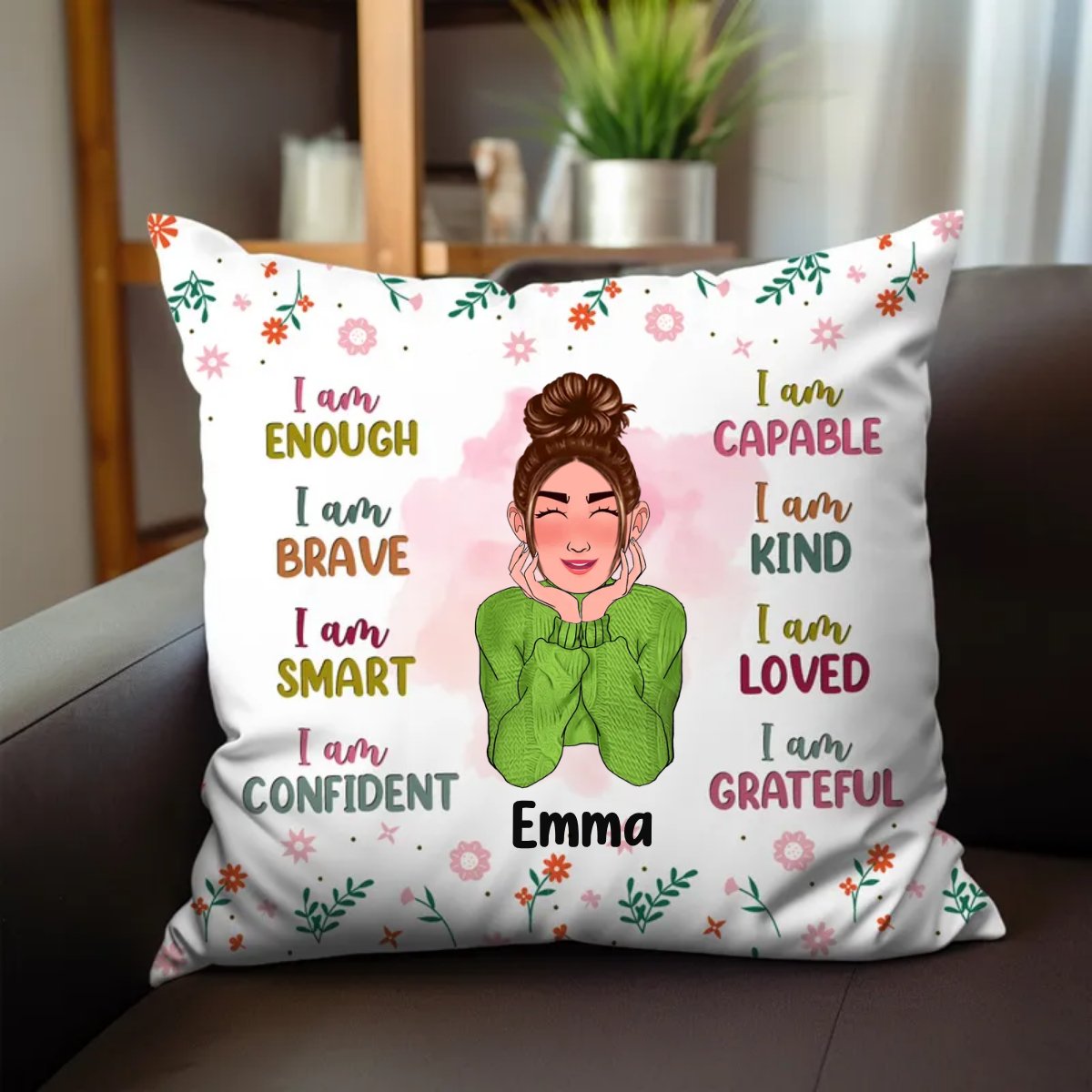 Granddaughter - I Am Kind - Personalized Pillow - Makezbright Gifts